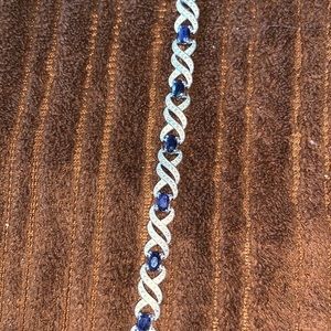 Sapphire and diamond accent bracelet